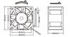 Кулер для корпуса 40*40*28 4pin (ball bearing)