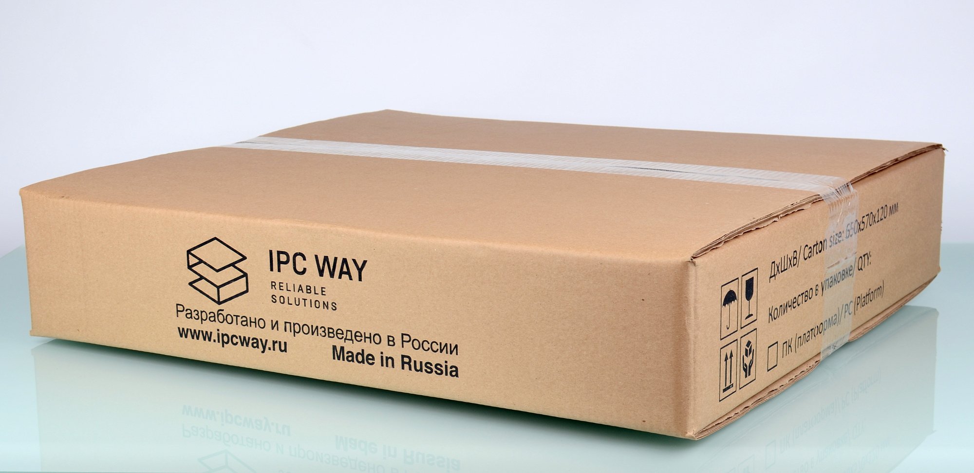 Промышленный безвентиляторный корпус IPCWAY Фобос-300, В стойку, глубина 300 мм, высота 44 мм, 1U